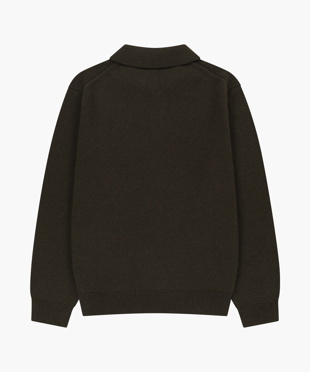 Marithe & Francois Girbaud - Small Classic Logo Collar Knit (Dark Brown) product image 6 | TRAB K-Fashion Australia