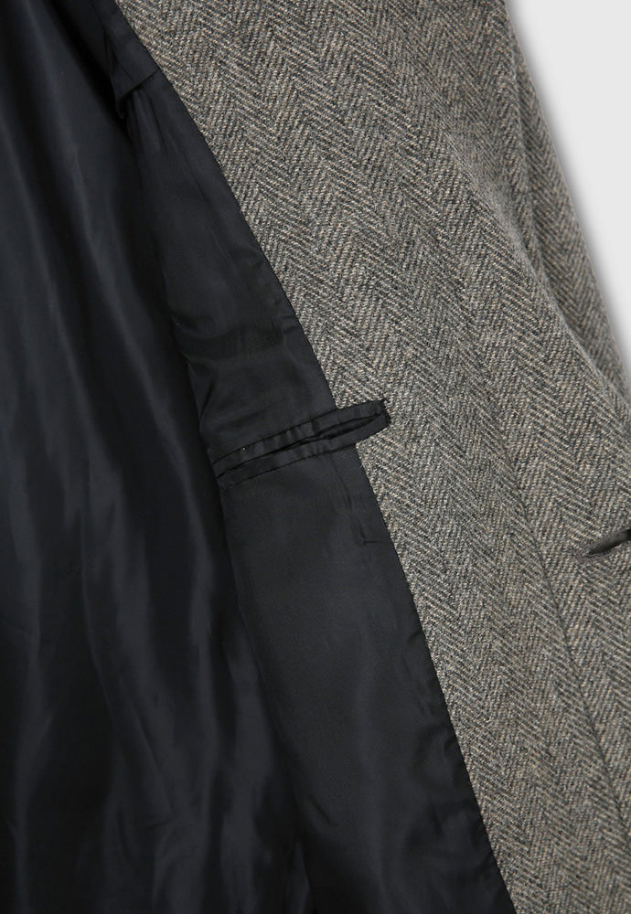 Tonywack - Herringbone Wool Tailored Single Coat (Beige/Grey) product image 14 | TRAB K-Fashion Australia
