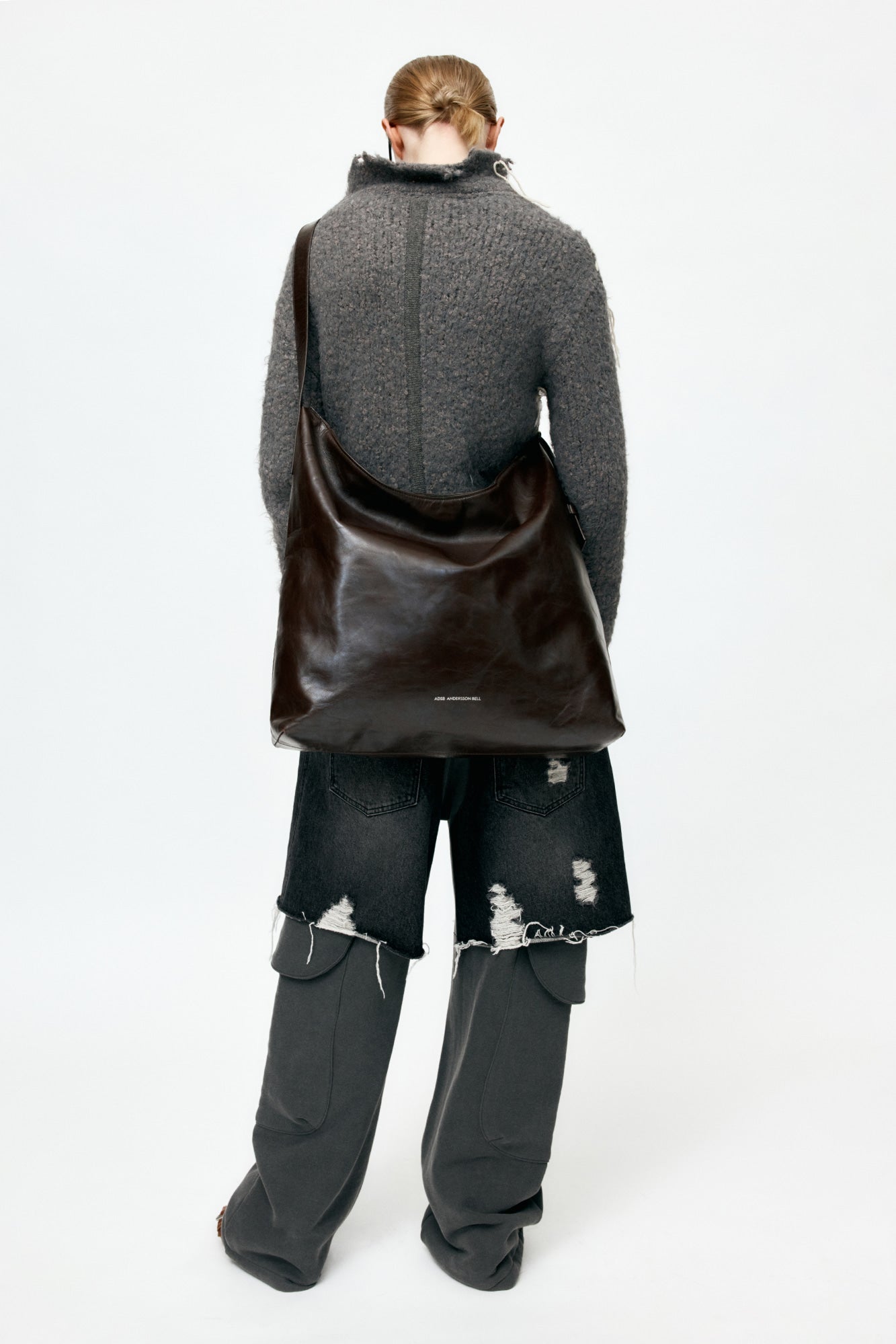 Andersson Bell - Harlow Damaged Knit Jacket (Grey) product image 2 | TRAB K-Fashion Australia