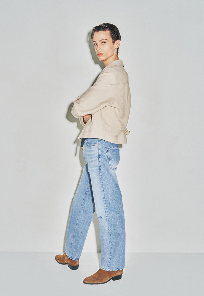 Tonywack - Milled Linen Rayon Type1 Zip Jacket (Natural Ecru) product image 5 | TRAB K-Fashion Australia