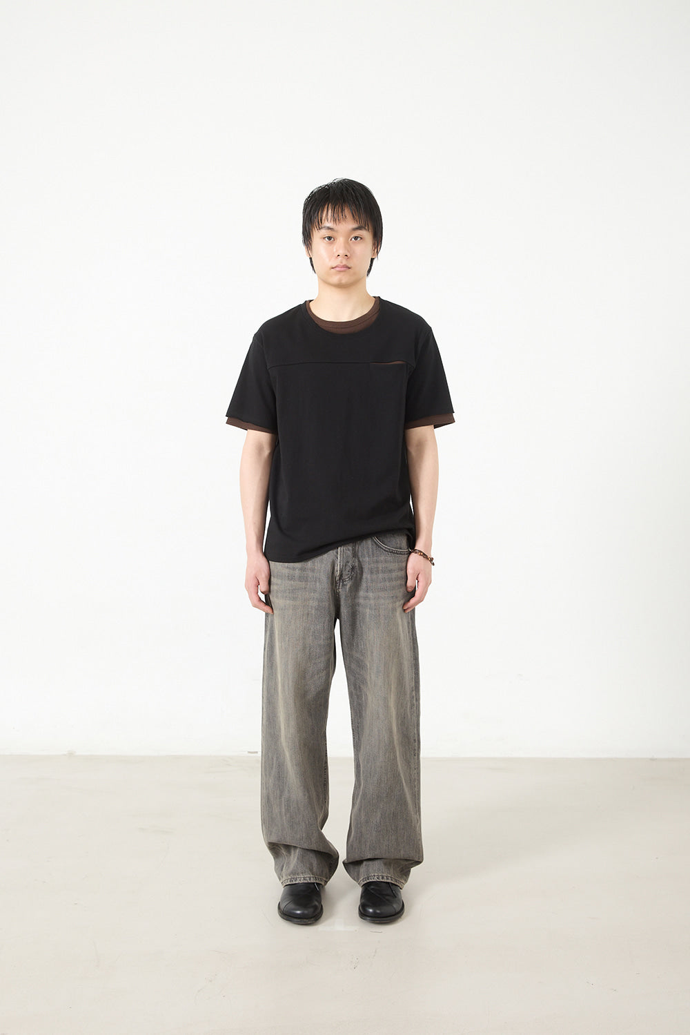 Hatchingroom - Double Neck Tee (Black) product image 9 | TRAB K-Fashion Australia