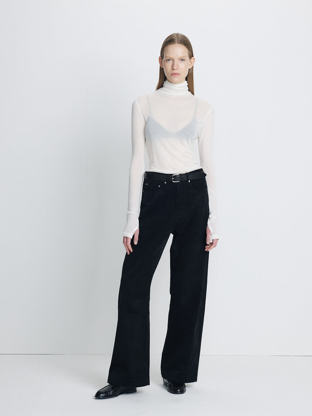 Tonywack - Wide-Leg Corduroy Pants (Midnight) product image 2 | TRAB K-Fashion Australia