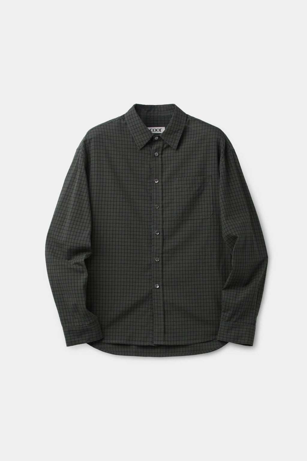 Coor - Plaid Seersucker Check Shirt (Green) product image 1 | TRAB K-Fashion Australia