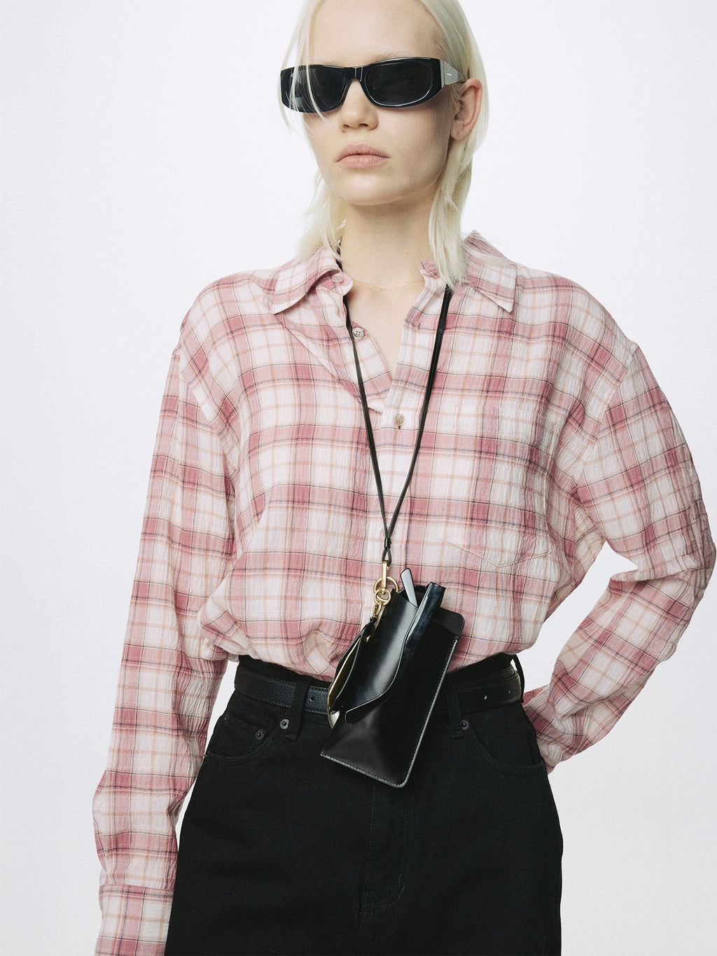 Tonywack - Raw-Cut Cotton Check Shirt (Pink Check) product image 3 | TRAB K-Fashion Australia
