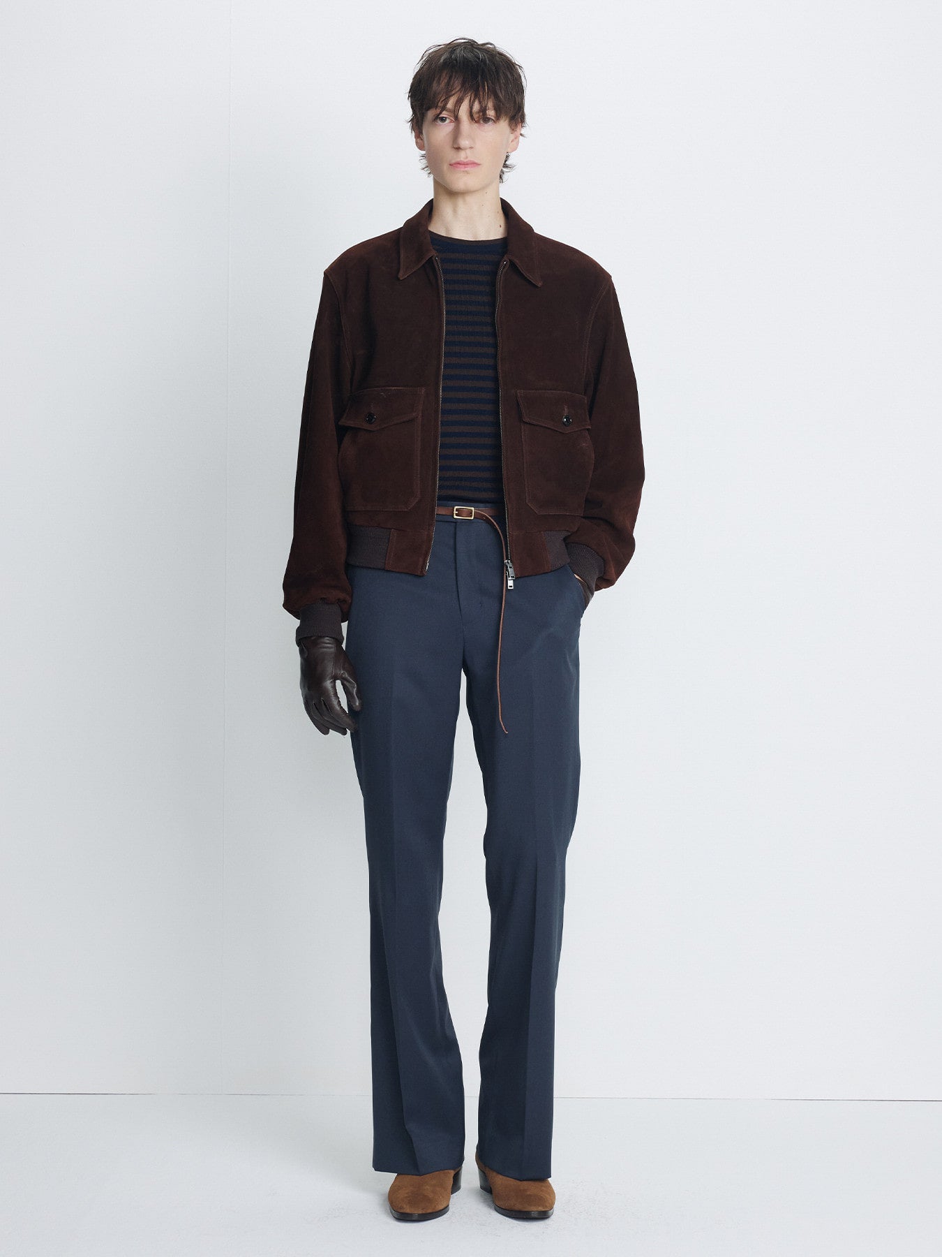 Tonywack - Merino Wool Essential Stripe Knit (Brown/Dark Navy) product image 7 | TRAB K-Fashion Australia