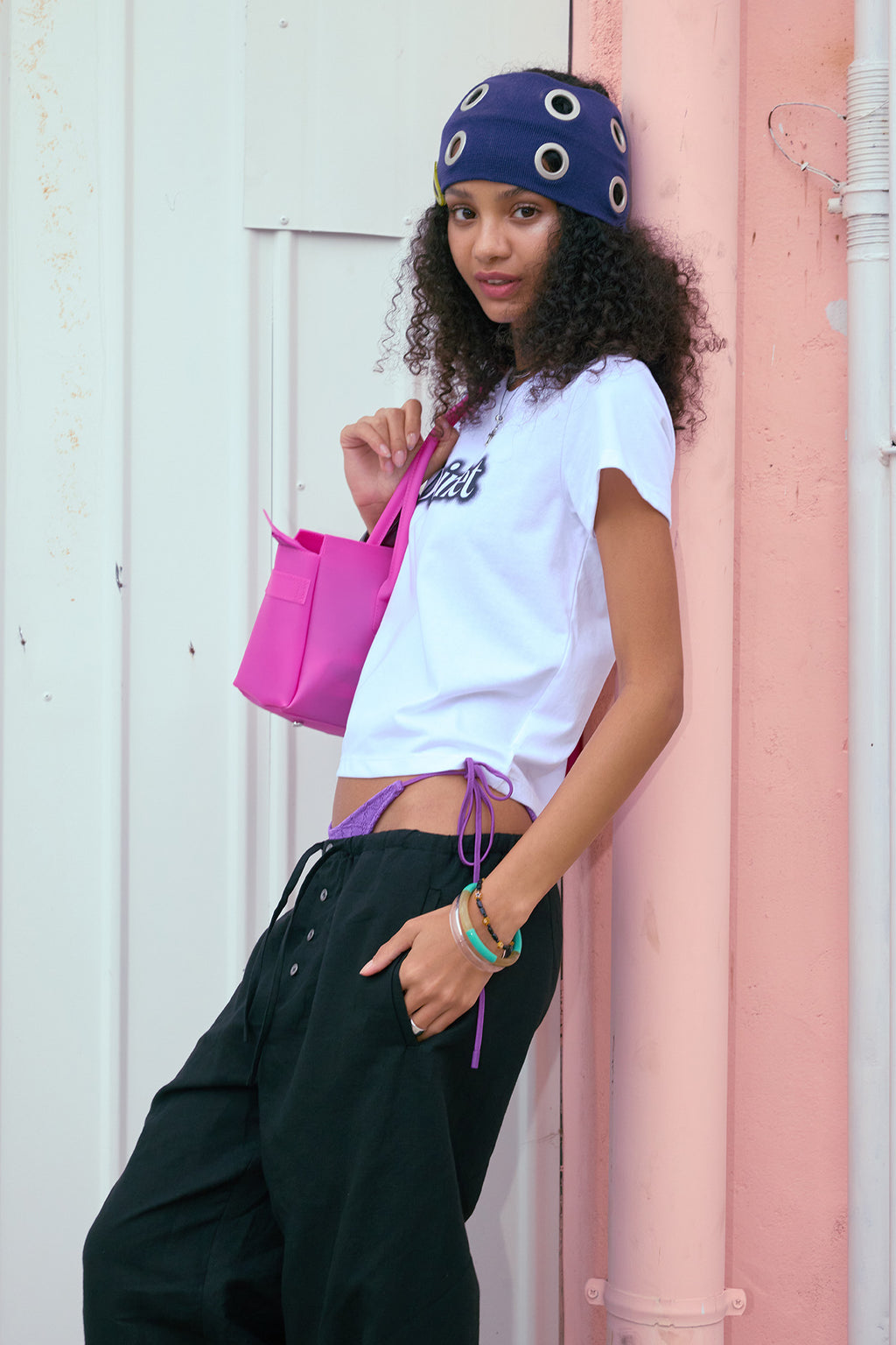 Deinet - Spray Logo Pigment T-Shirt (White) product image 8 | TRAB K-Fashion Australia