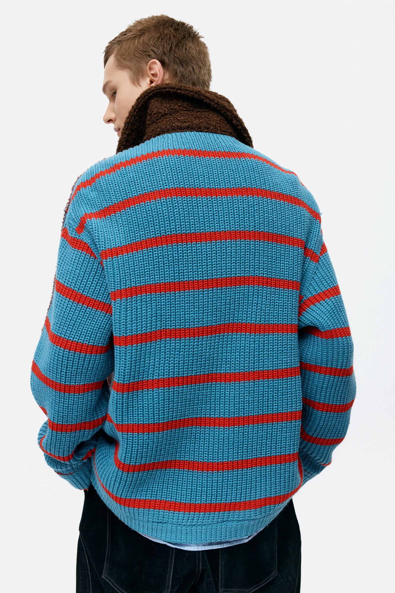 Andersson Bell - Argyle & Stripe Half Zip-Up Cardigan (Multi) product image 8 | TRAB K-Fashion Australia