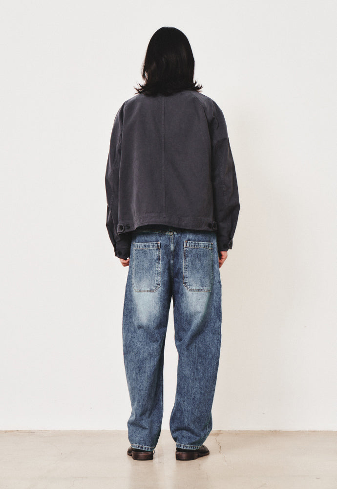 Art if acts - Garment Washed Harrington Jacket (Faded Charcoal) product image 3 | TRAB K-Fashion Australia