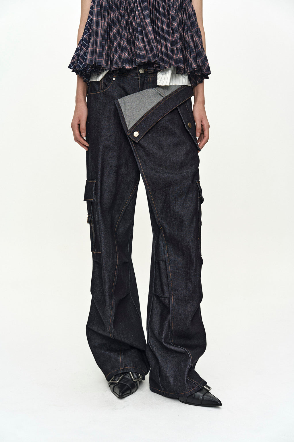 Andersson Bell - Rigid Turnover Cargo Jeans (Indigo) product image 4 | TRAB K-Fashion Australia
