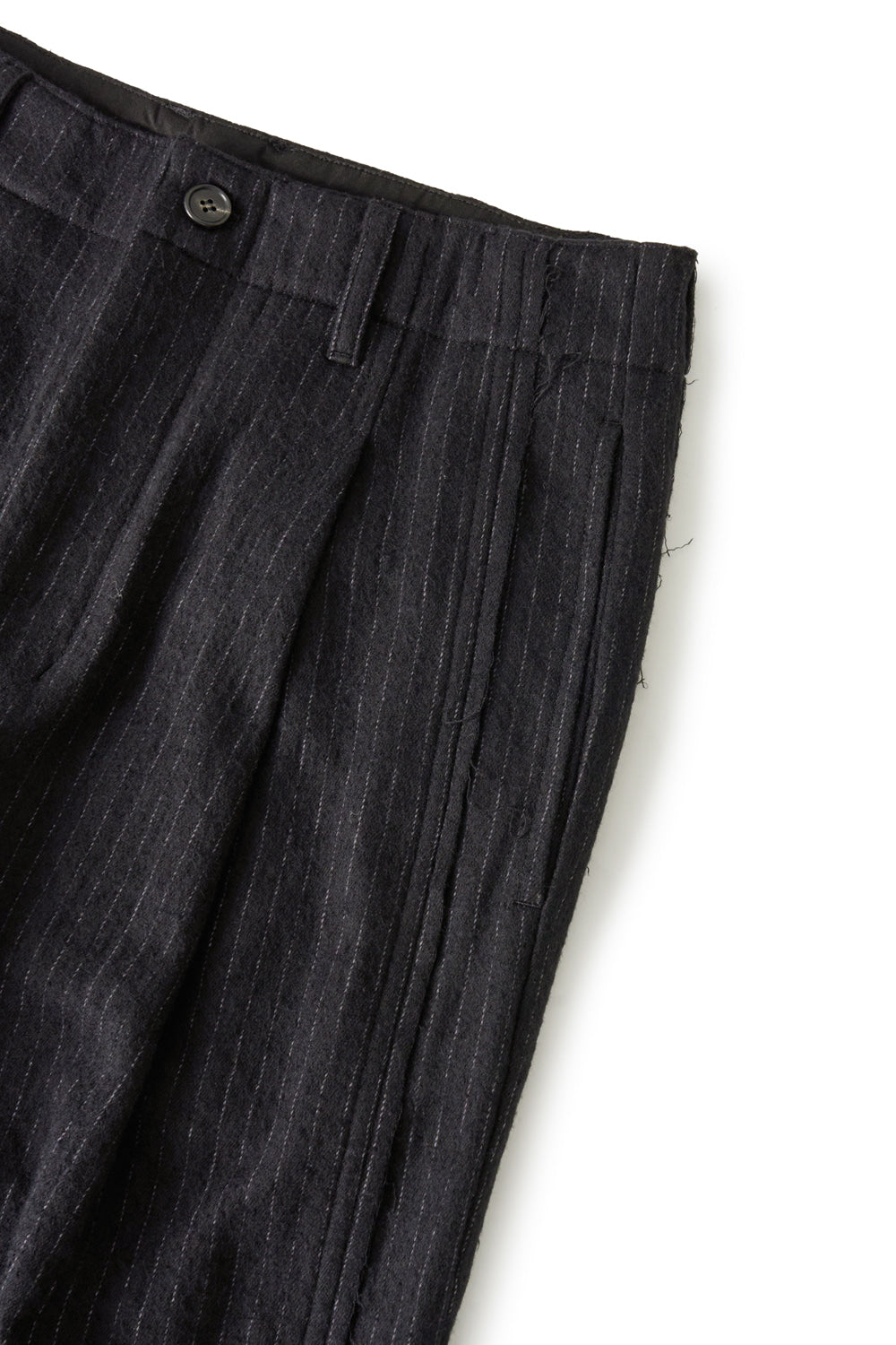 Hatchingroom - Hairy Deep Pleats Trousers Stripe (Black) product image 4 | TRAB K-Fashion Australia