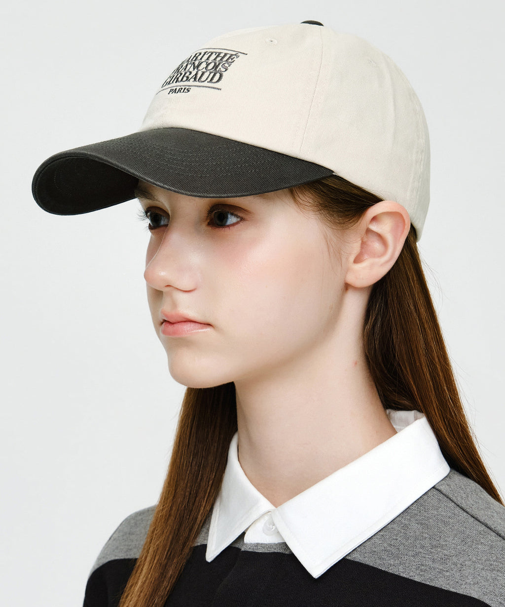 Marithe & Francois Girbaud - Small Classic Logo 6panel Color Block Cap (Charcoal) product image 6 | TRAB K-Fashion Australia