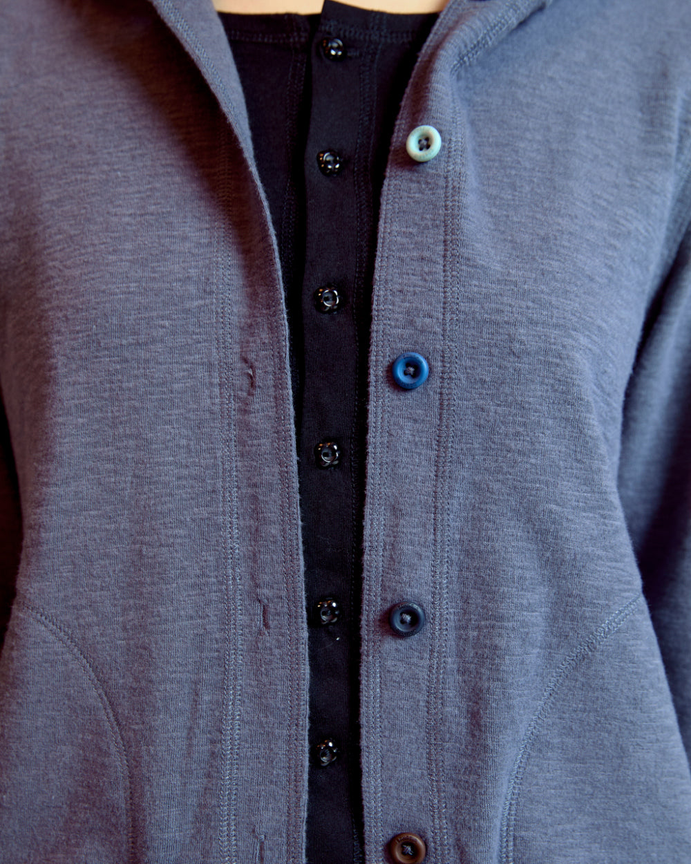 Coyseio - Twofold Button-Up Hoodie (Charcoal) product image 6 | TRAB K-Fashion Australia