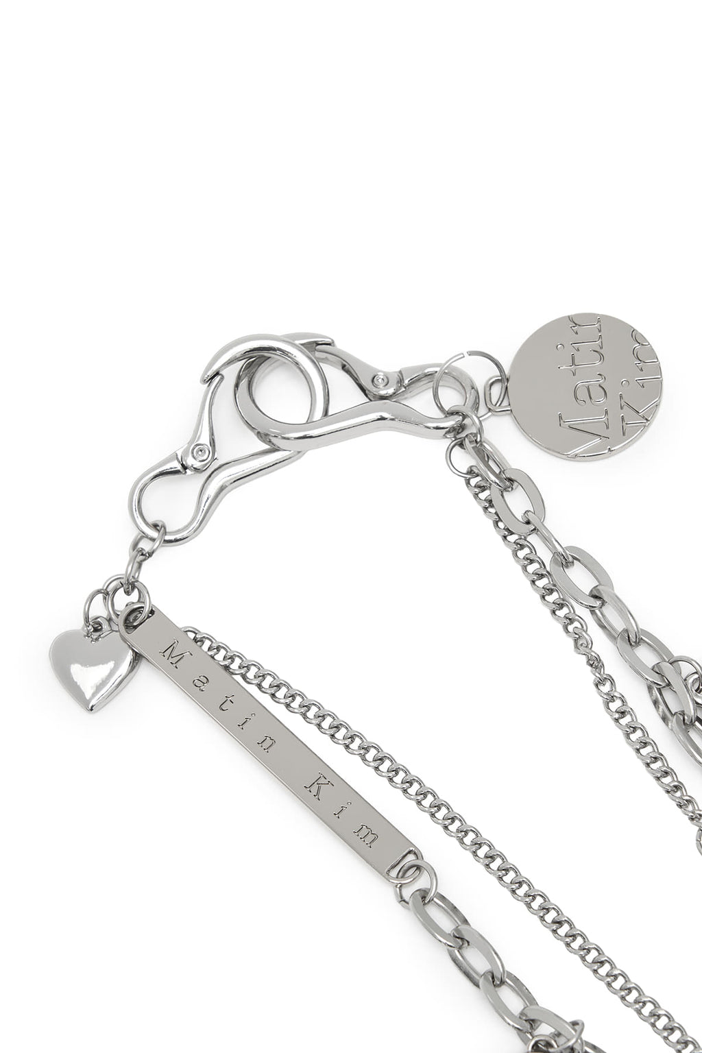 Matin Kim - Matin Double Metal Chain Strap (Silver) product image 4 | TRAB K-Fashion Australia