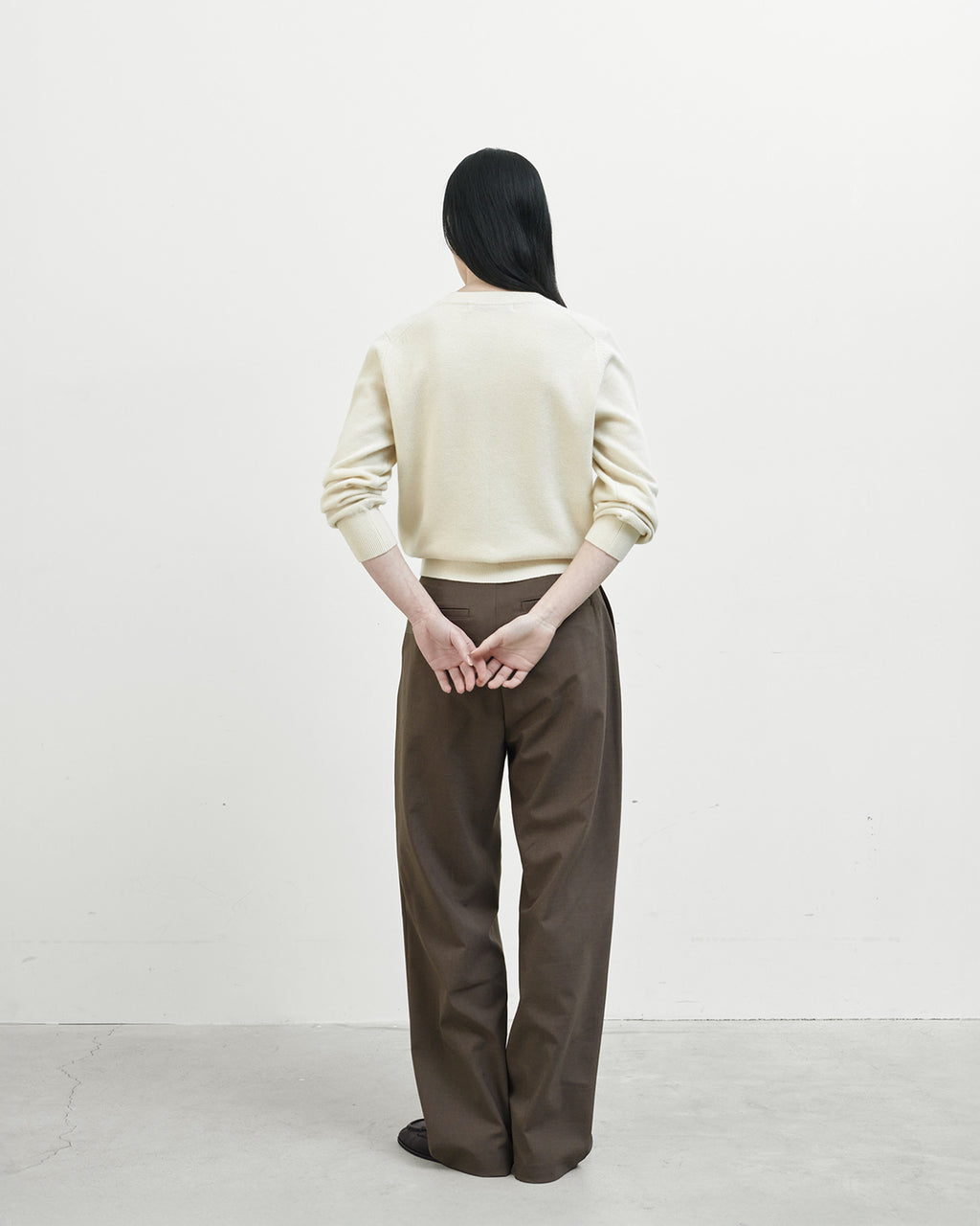 Brownyard - Wide Wool Pants (Brown) product image 3 | TRAB K-Fashion Australia