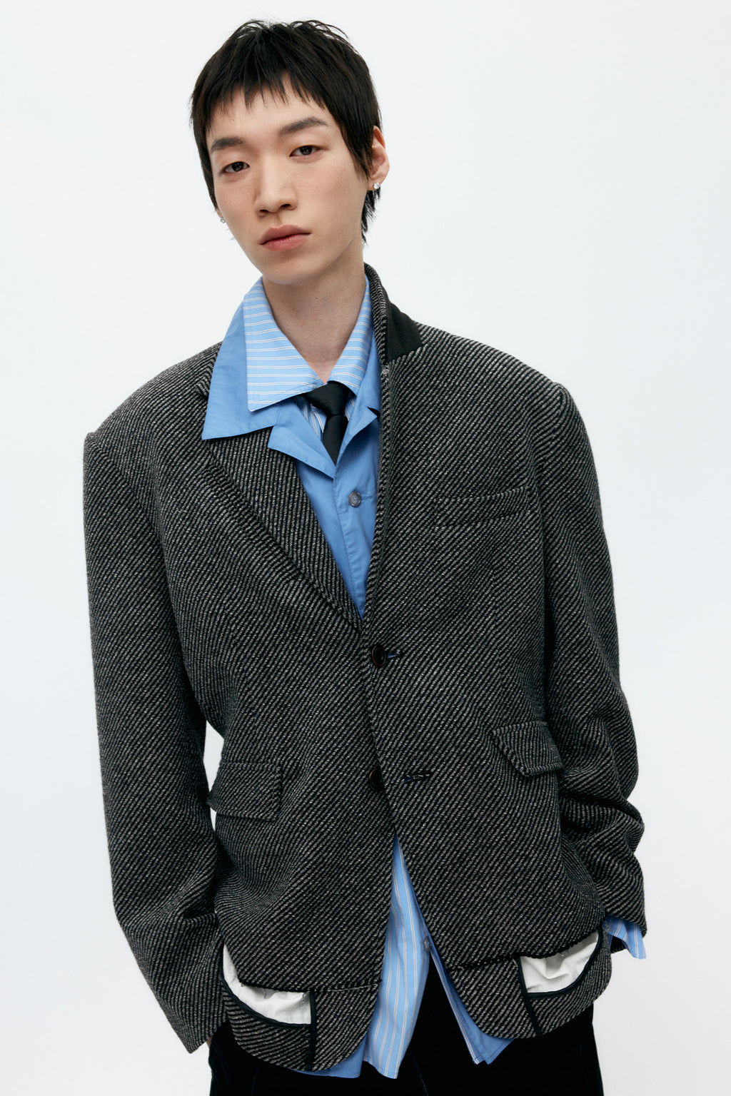 Andersson Bell - Unisex Inside-Out Wool Jacket (Grey) product image 7 | TRAB K-Fashion Australia