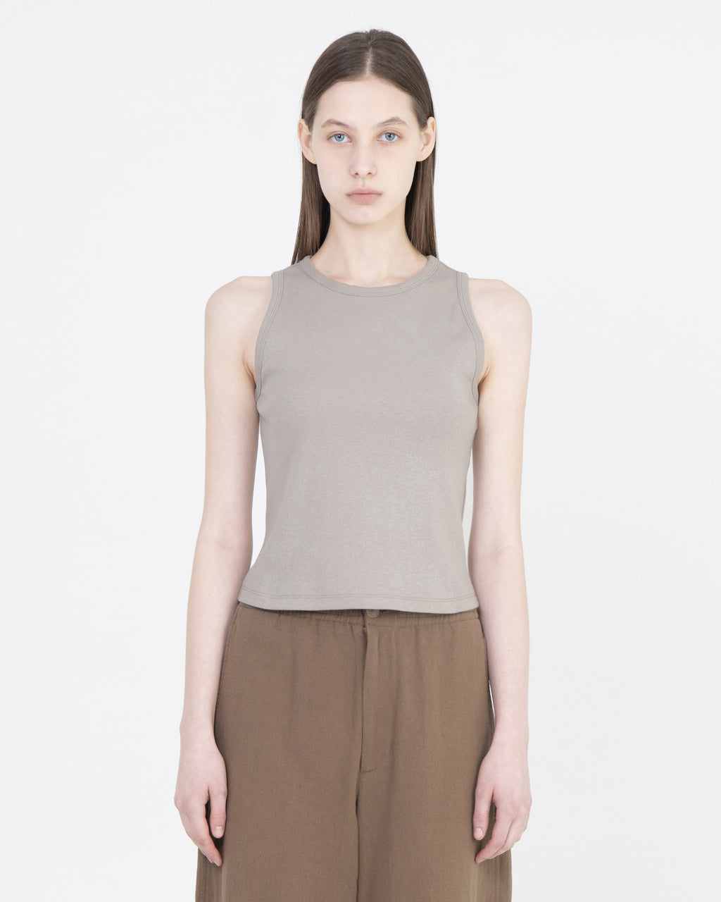 Brownyard - Round Sleeveless Top (Beige) product image 1 | TRAB K-Fashion Australia