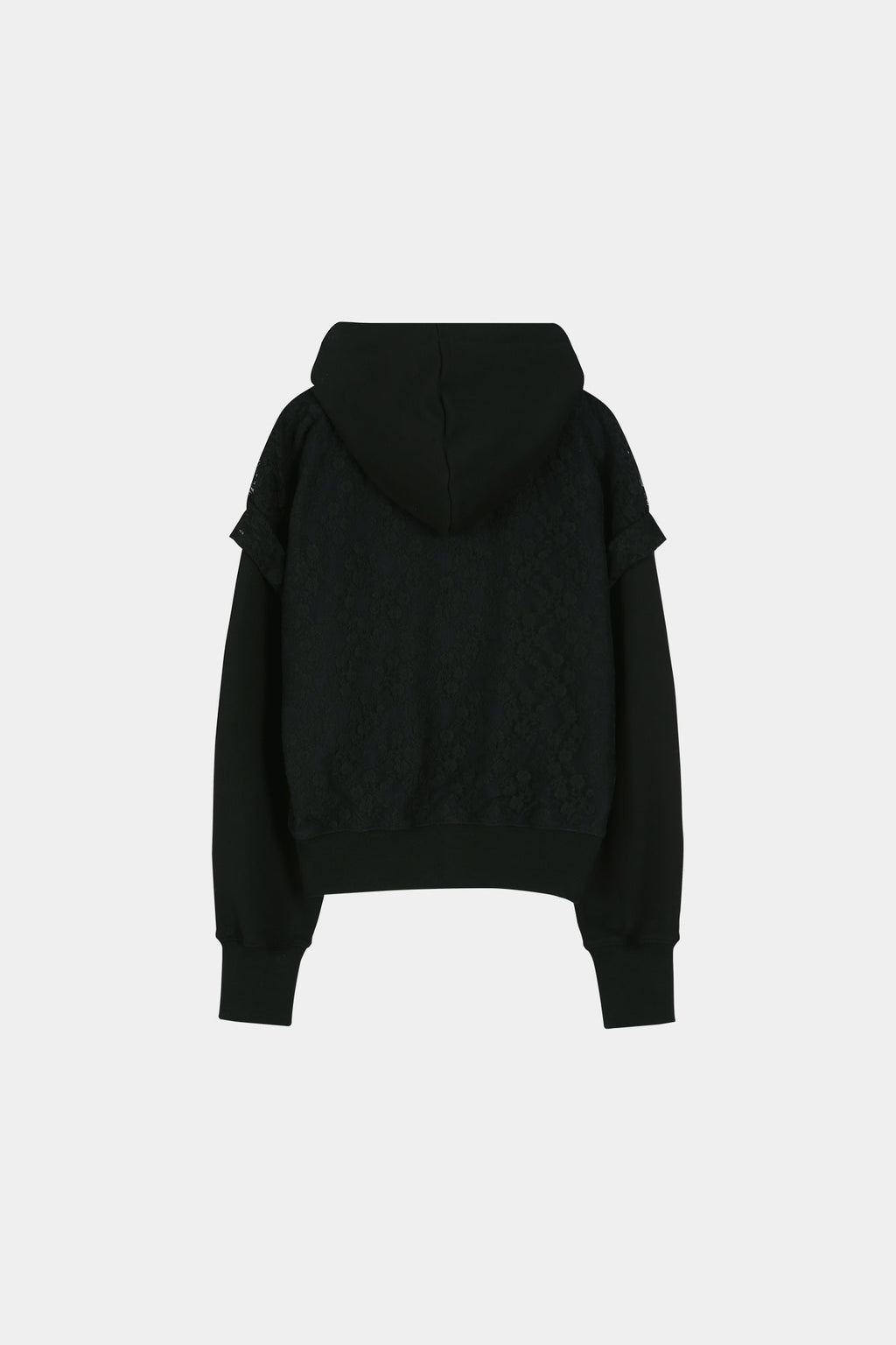 Andersson Bell - Lace Layered Hood Zip Up (Navy / Black) product image 8 | TRAB K-Fashion Australia