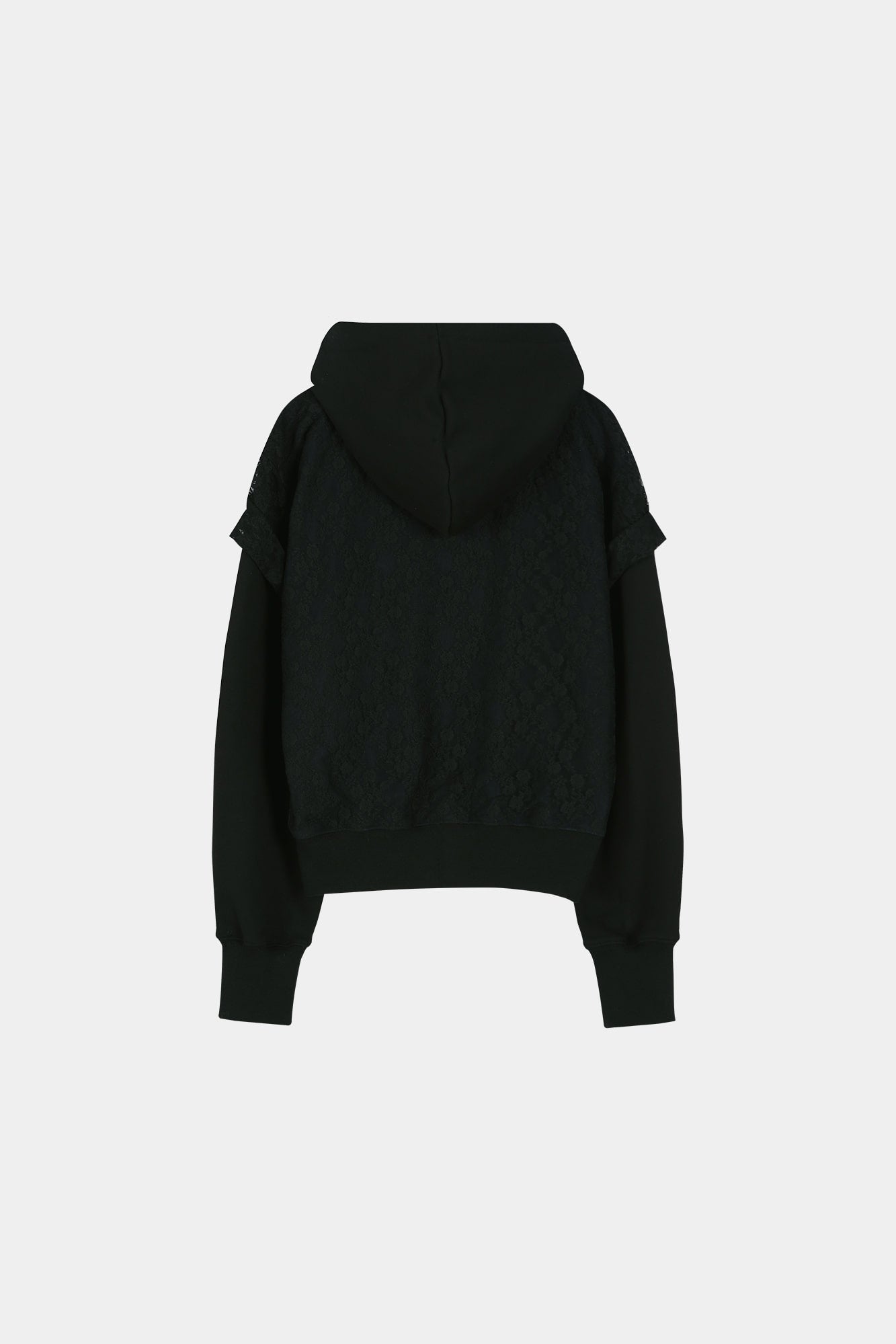 Andersson Bell - Lace Layered Hood Zip Up (Navy / Black) product image 8 | TRAB K-Fashion Australia