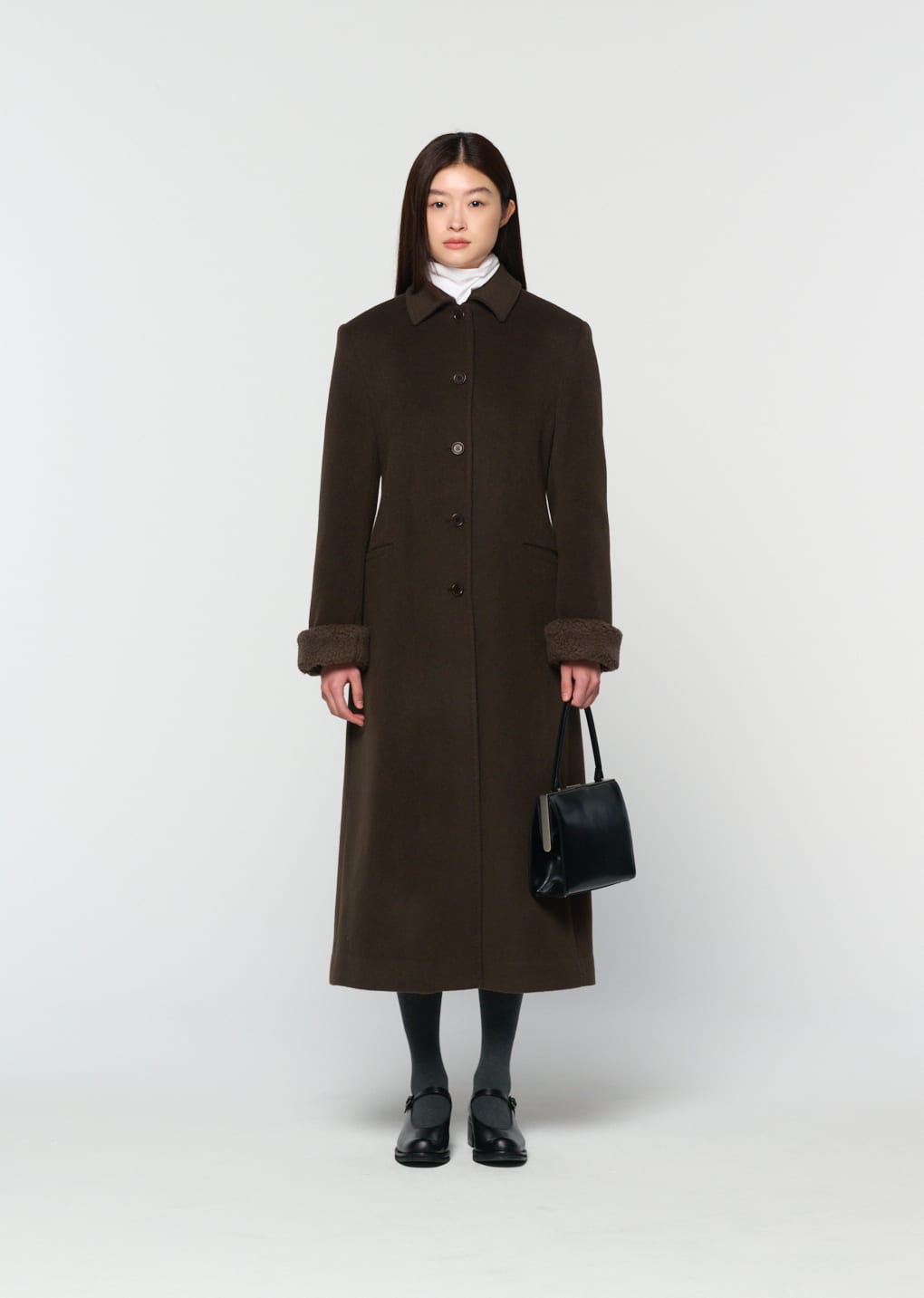 Amomento - single maxi long coat (Brown) product image 2 | TRAB K-Fashion Australia
