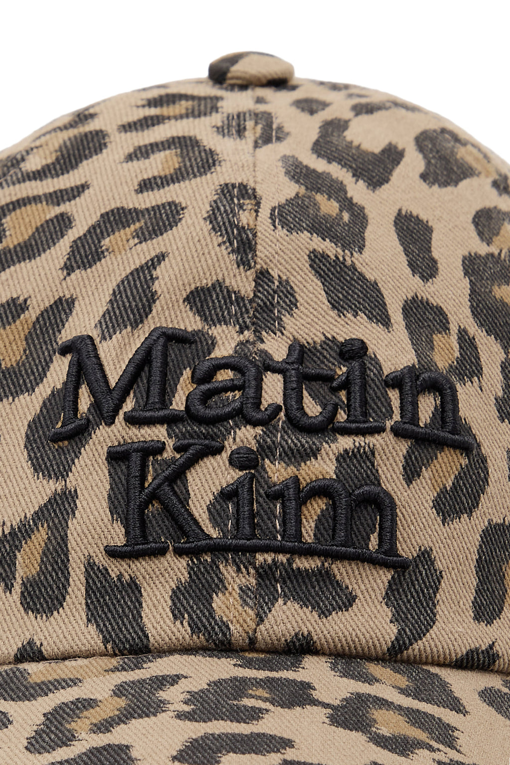 Matin Kim - Matin Leopard Volume Logo Ball Cap (Dark Beige) product image 4 | TRAB K-Fashion Australia