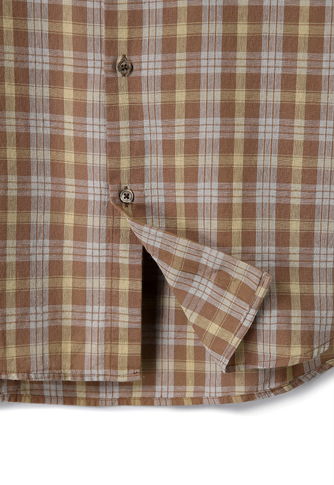 Art if acts - French Check Shirt (Brown/Blue) product image 10 | TRAB K-Fashion Australia