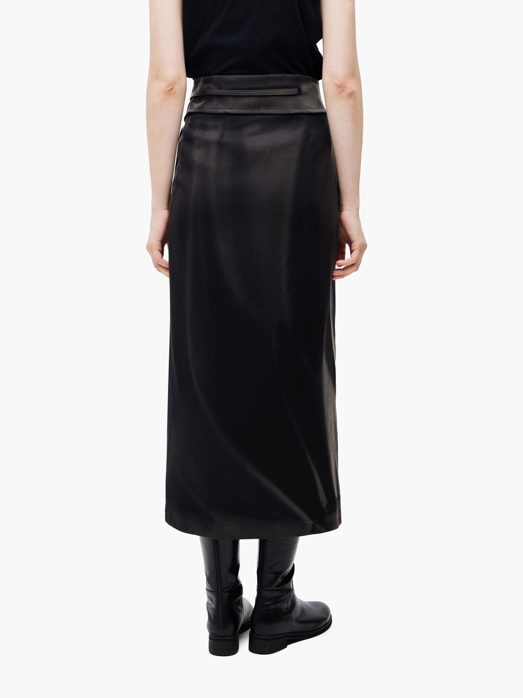 Jiyong Kim - Sun-Bleached Folded Wrap Skirt (Black) product image 4 | TRAB K-Fashion Australia