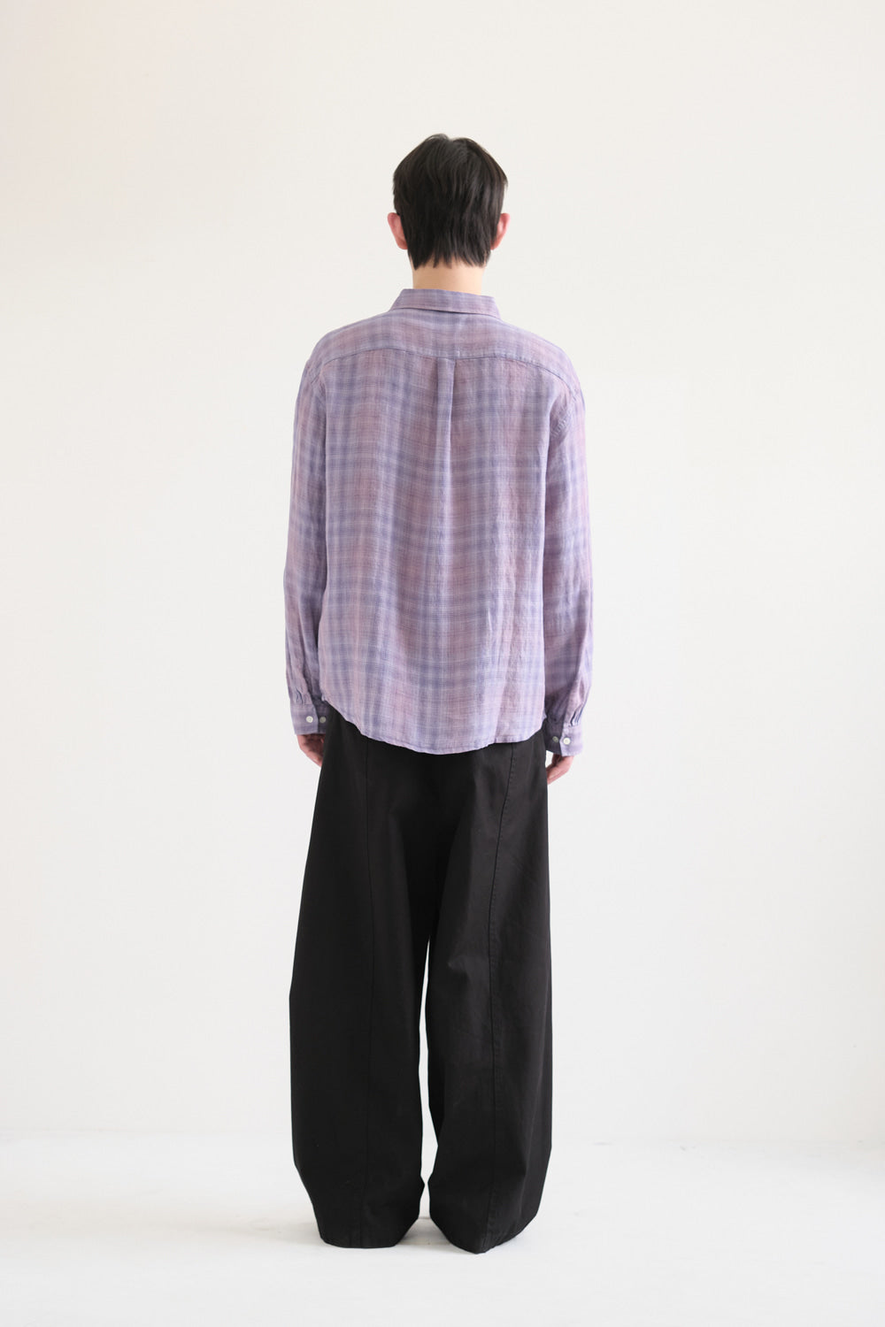 Hatchingroom - Museum Shirt Linen Check (Purple) product image 11 | TRAB K-Fashion Australia