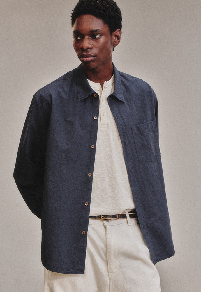 Art if acts - Sunny Dry Typewriter Shirt (Vintage Navy) product image 1 | TRAB K-Fashion Australia