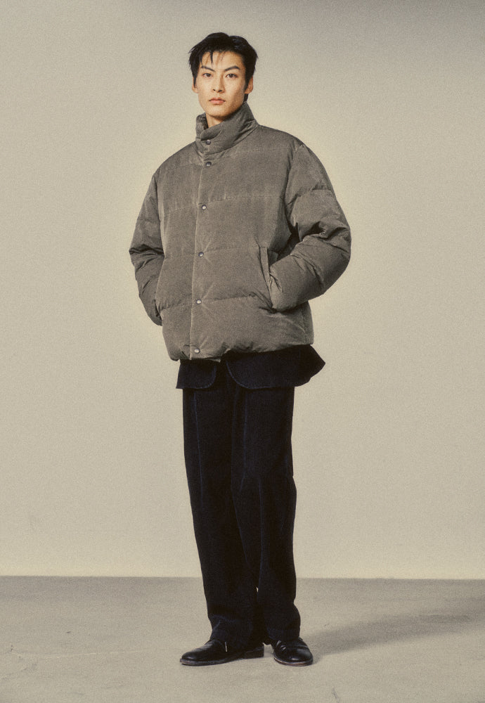 Art if acts - Garment Washed Puffer Down Jacket (Vintage Moss) product image 4 | TRAB K-Fashion Australia