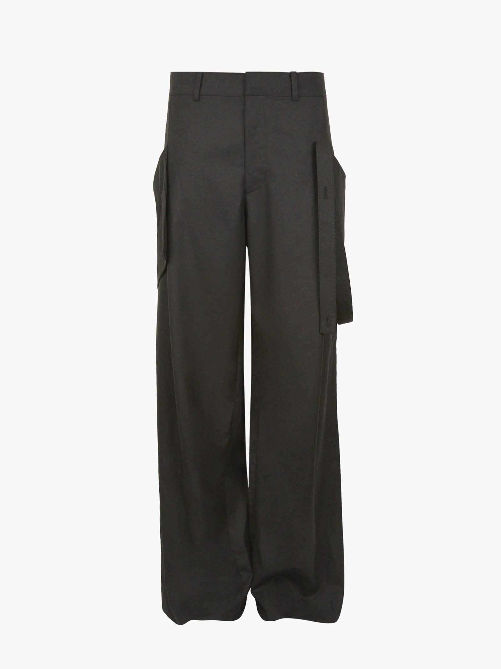 Jiyong Kim - Strap Detailed Tailor Trousers (Black) product image 8 | TRAB K-Fashion Australia