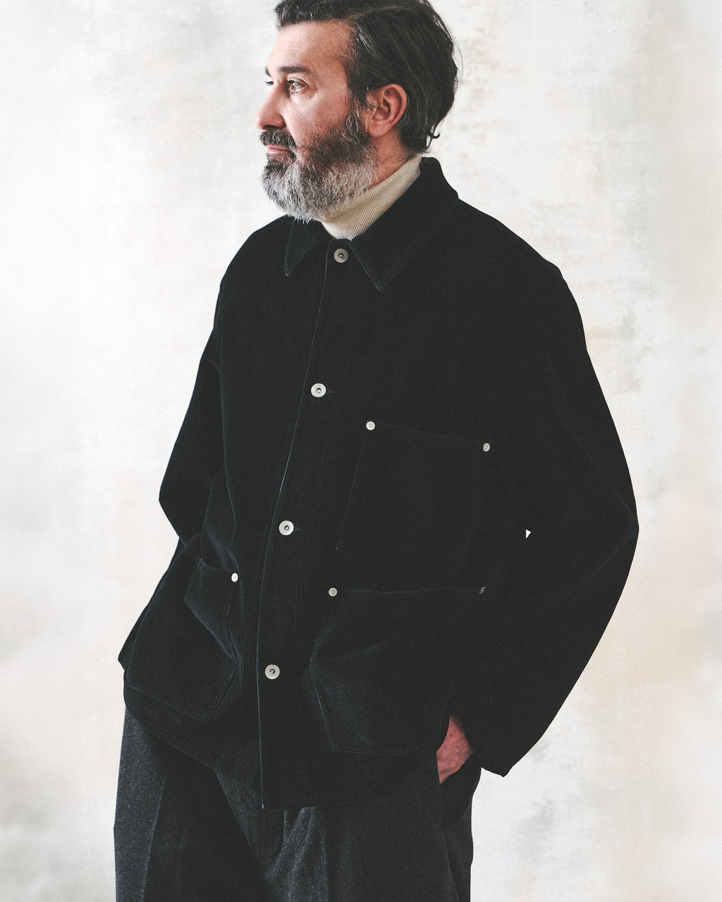 Eastlogue - Railman Work Jacket (Black Corduroy) product image 3 | TRAB K-Fashion Australia