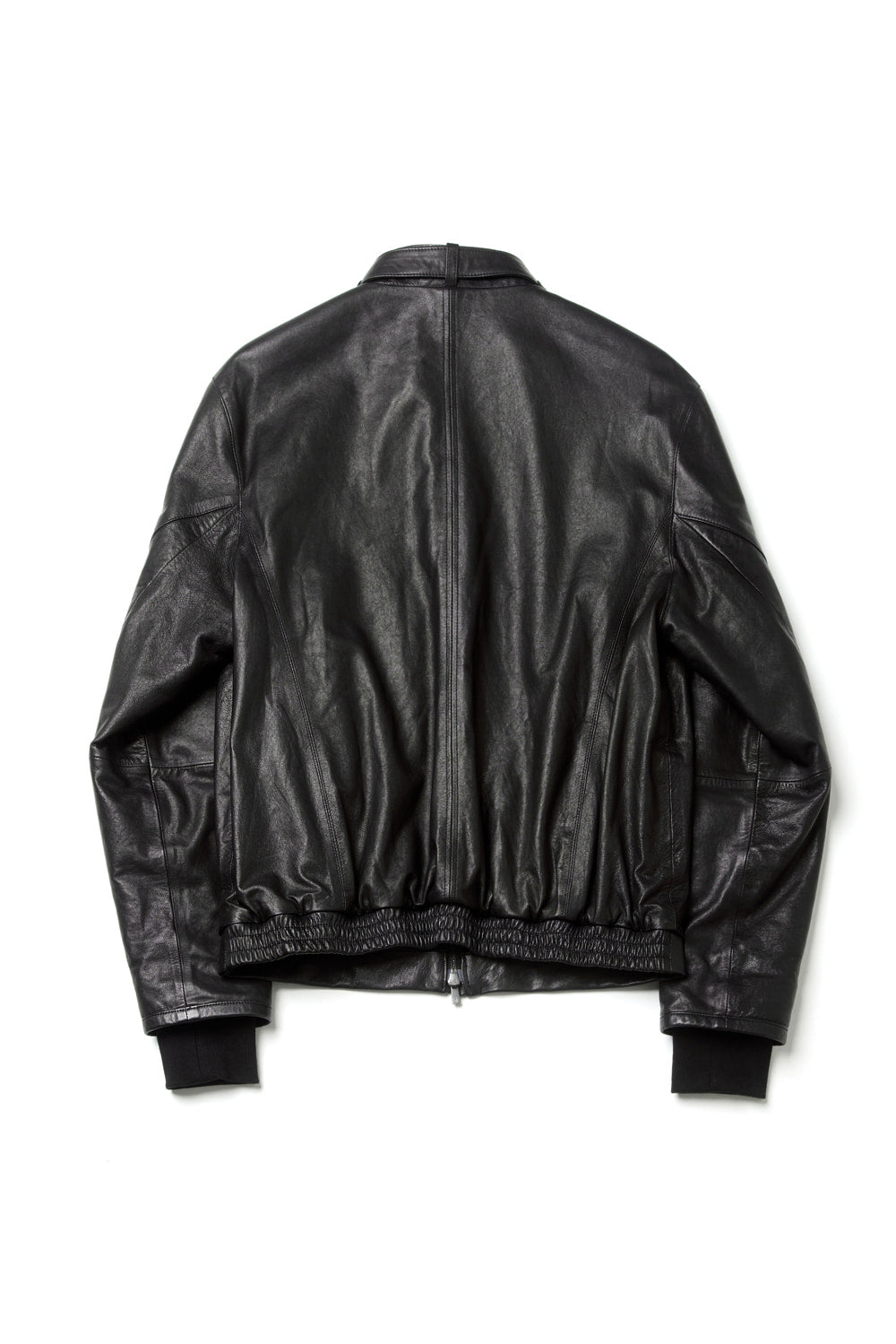Hatchingroom - Stand Collar Leather Jacket Lamb Skin (Black) product image 2 | TRAB K-Fashion Australia