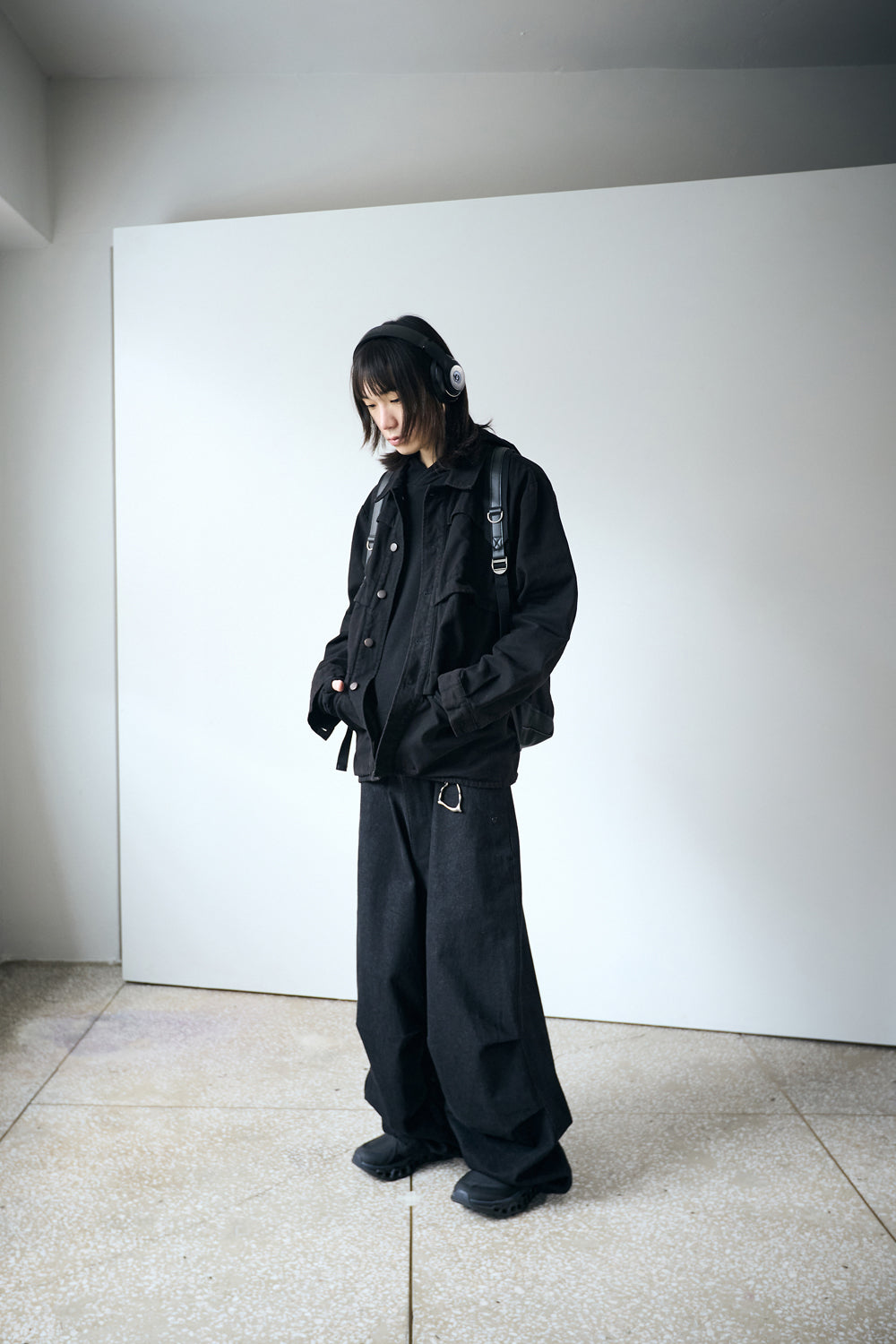 Hatchingroom - 6P Work Jacket V2 Washed (Black) product image 9 | TRAB K-Fashion Australia