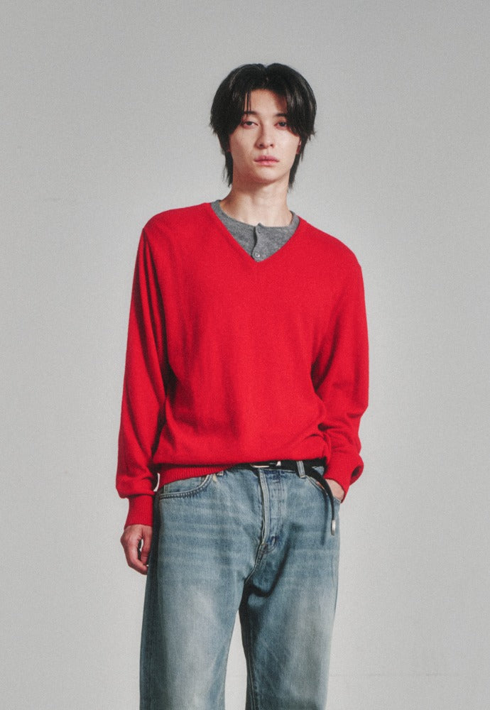 Art if acts - Union Henley (Red/Grey) product image 1 | TRAB K-Fashion Australia