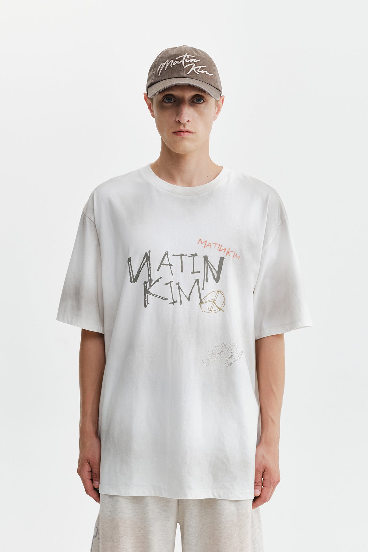 Matin Kim - Vintage Graffiti Logo Top (White) product image 12 | TRAB K-Fashion Australia