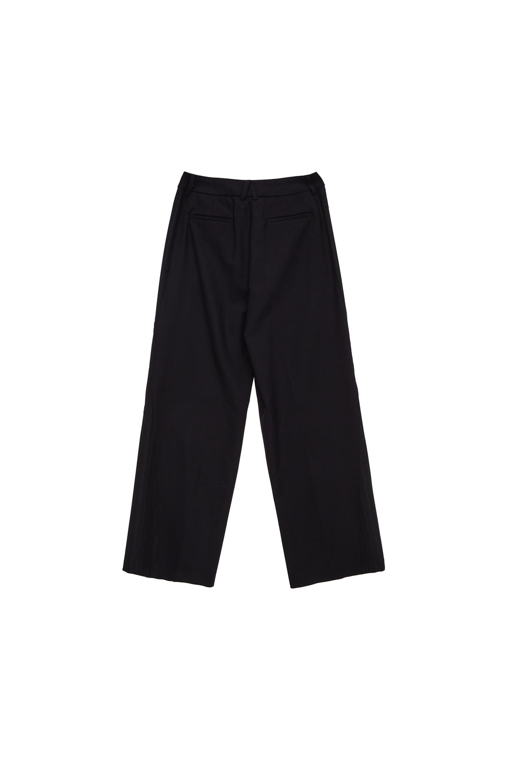 Matin Kim - Stripe Mix Wide Trouser (Black) product image 2 | TRAB K-Fashion Australia