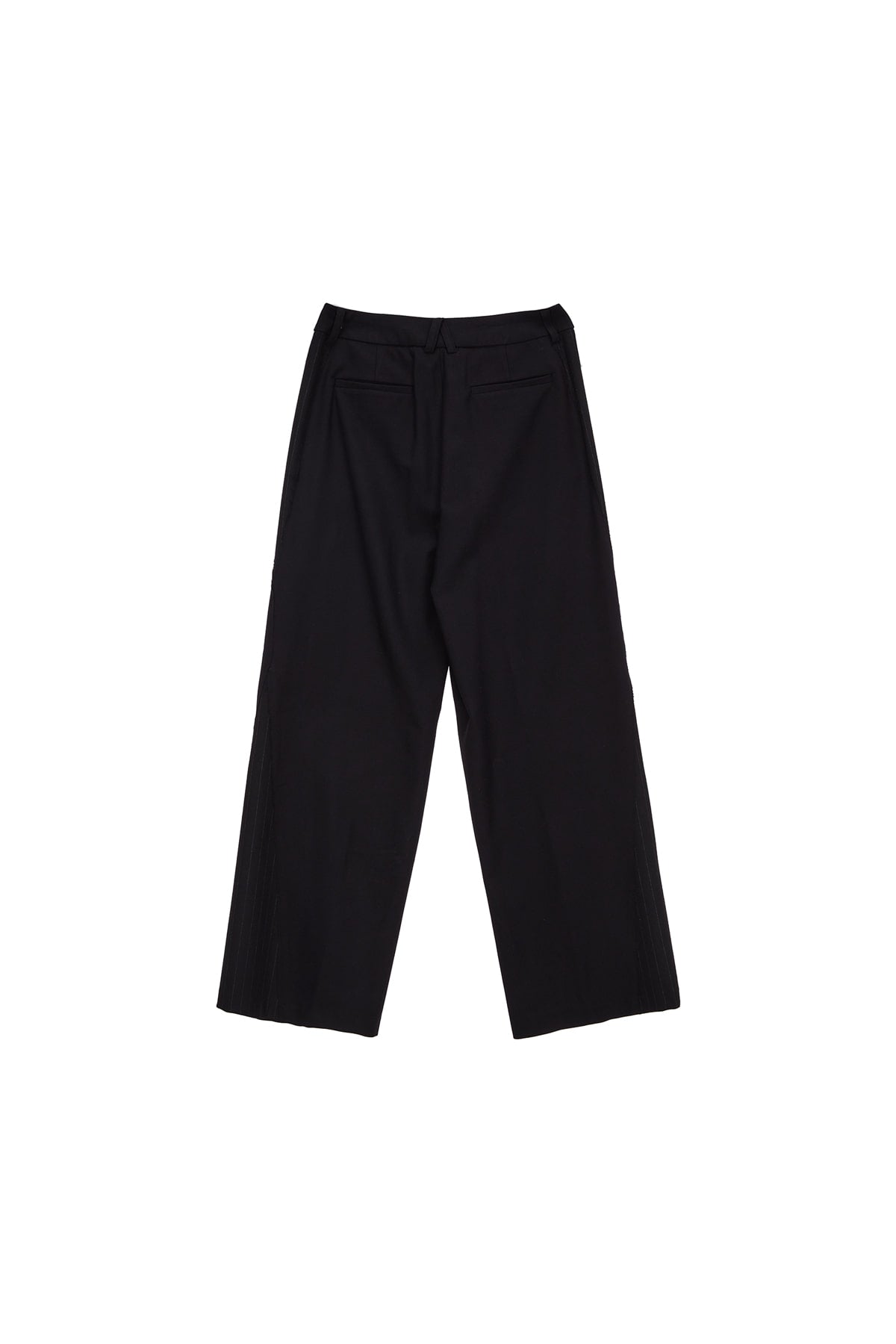 Matin Kim - Stripe Mix Wide Trouser (Black) product image 2 | TRAB K-Fashion Australia