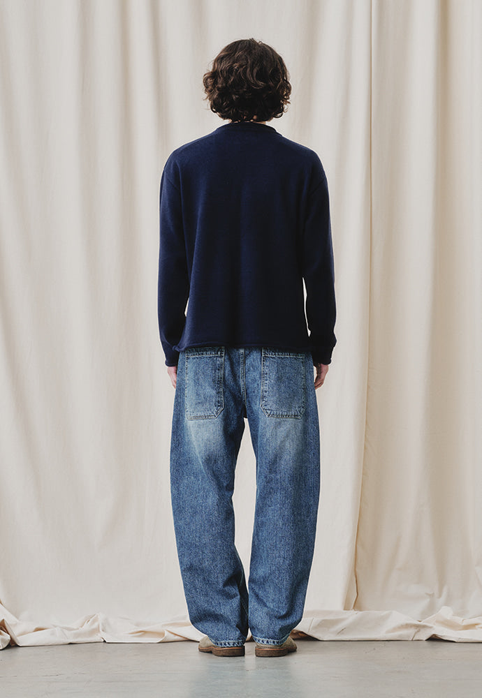 Art if acts - Ribbed Pullover Knit (Dark Navy) product image 4 | TRAB K-Fashion Australia