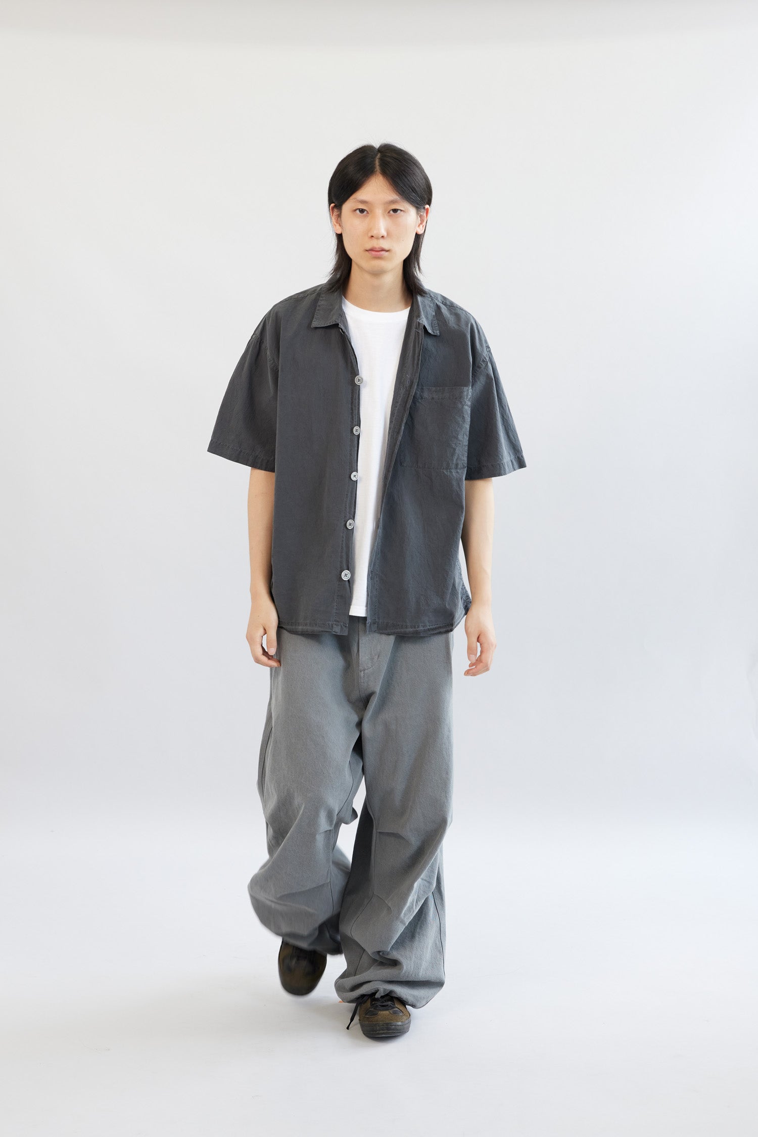 Hatchingroom - Dyed Box Shirt Crease (Charcoal) product image 8 | TRAB K-Fashion Australia