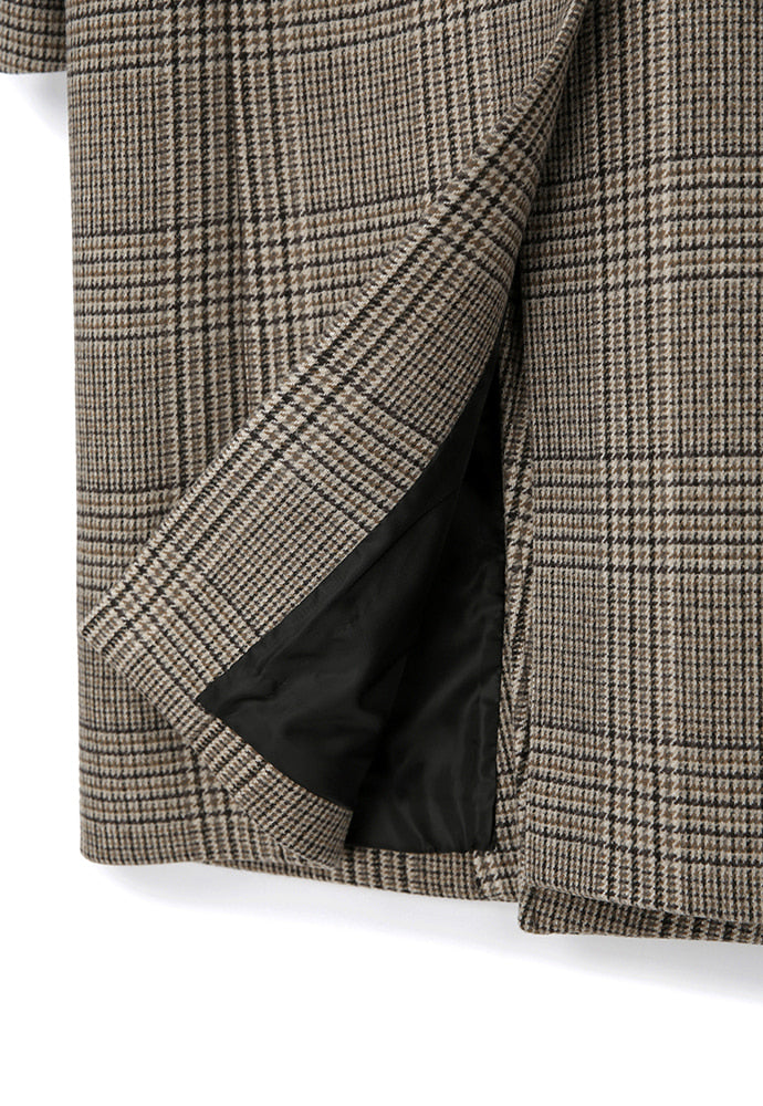 Tonywack - Crudo Cashmere Double Coat (Beige Prince Of Wales Check) product image 13 | TRAB K-Fashion Australia