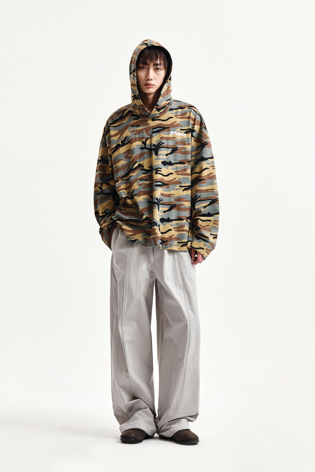 Matin Kim - Multi Panel Wide Pants (Light Grey) product image 13 | TRAB K-Fashion Australia