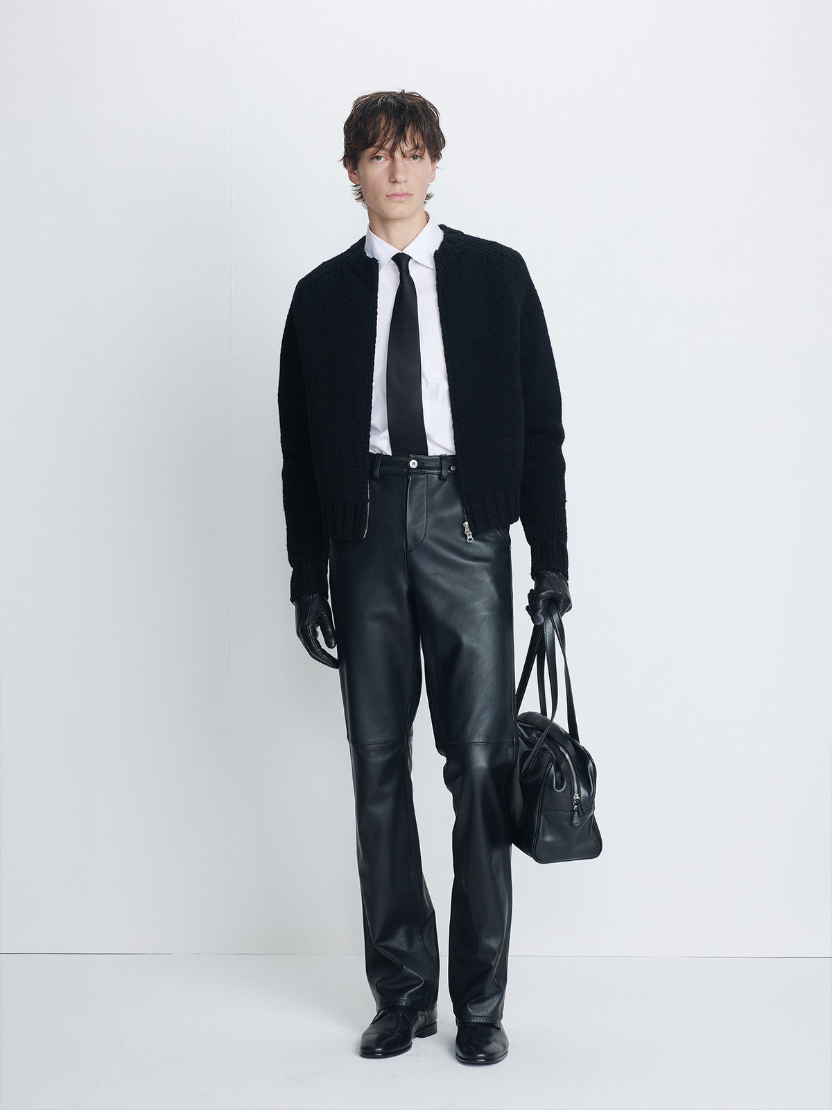 Tonywack - Shetland Wool Knitted Zip Blouson (Black) product image 1 | TRAB K-Fashion Australia