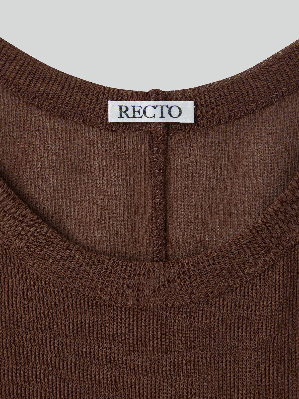 Recto - Sheer Jersey Tank Top (Red Brown) product image 5 | TRAB K-Fashion Australia