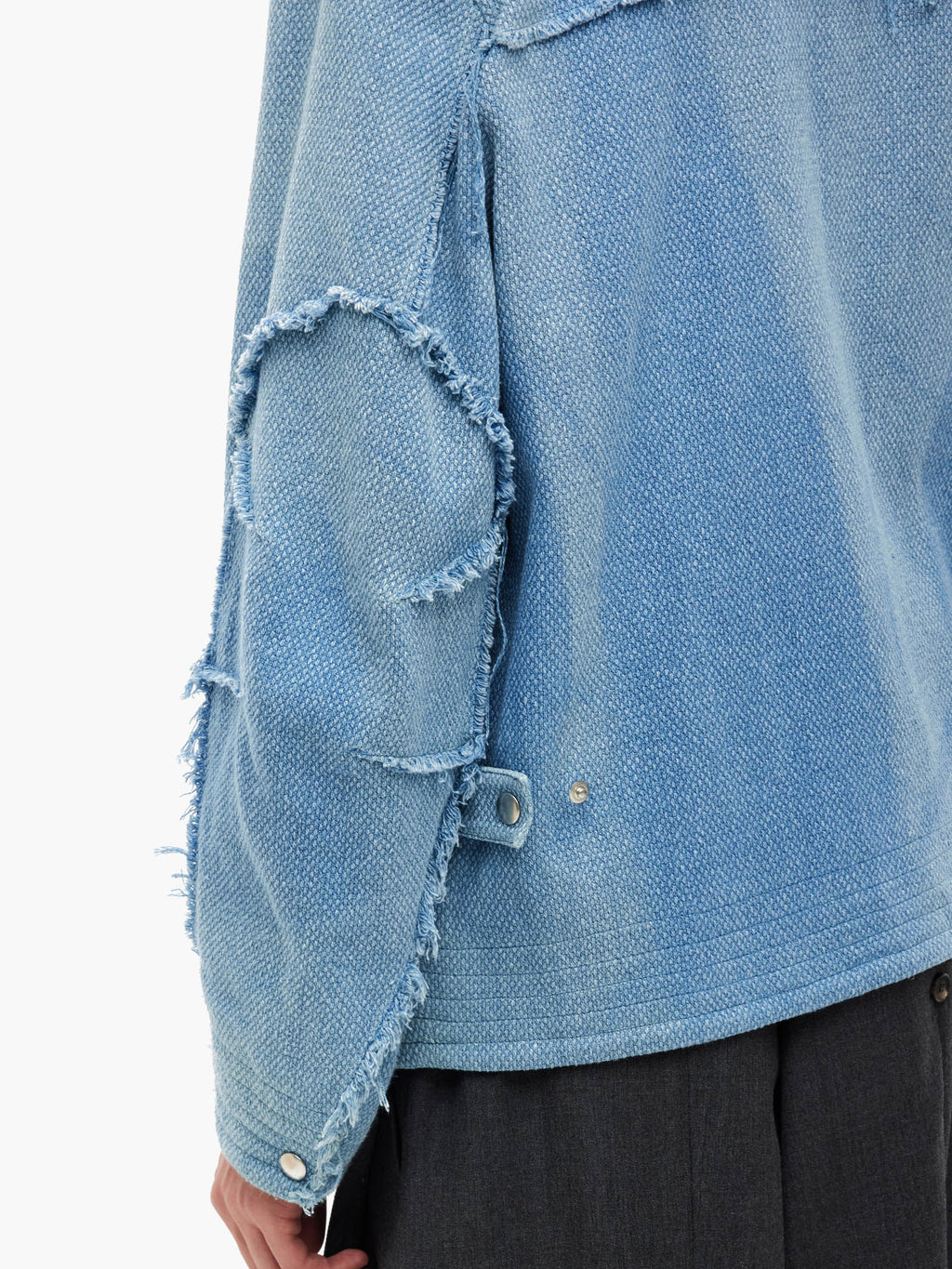 Jiyong Kim - Sun-Bleached Raw Edged Jacket (Blue) product image 7 | TRAB K-Fashion Australia