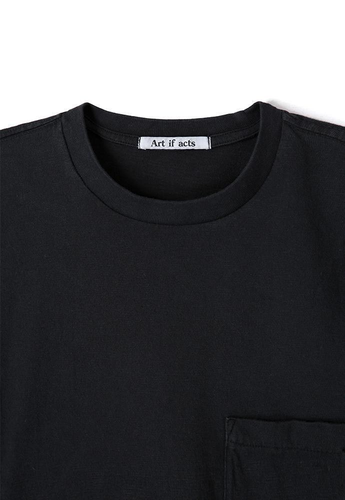 Art if acts - Garment Dyed Slub Pocket T-Shirt (Black) product image 8 | TRAB K-Fashion Australia