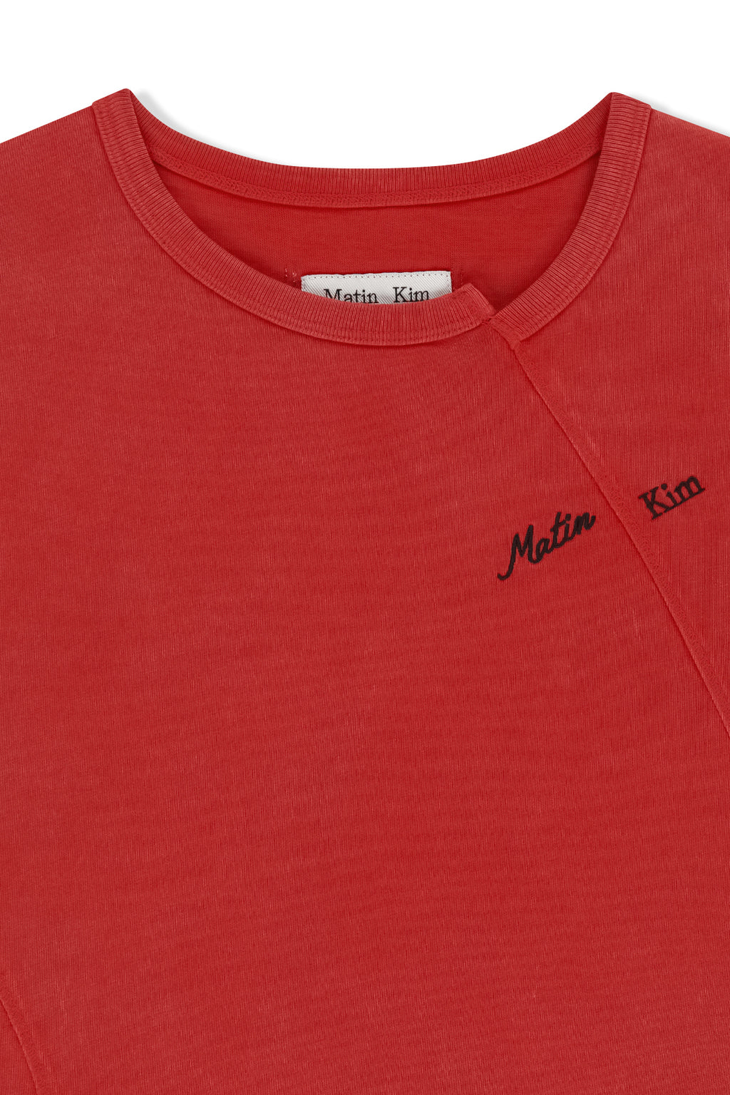 Matin Kim - Curved Cut Slim Top (Red) product image 3 | TRAB K-Fashion Australia