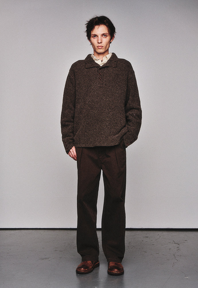 Art if acts - Alpaca Blended Button Down Turtle Neck Knit (Vintage Wood) product image 2 | TRAB K-Fashion Australia