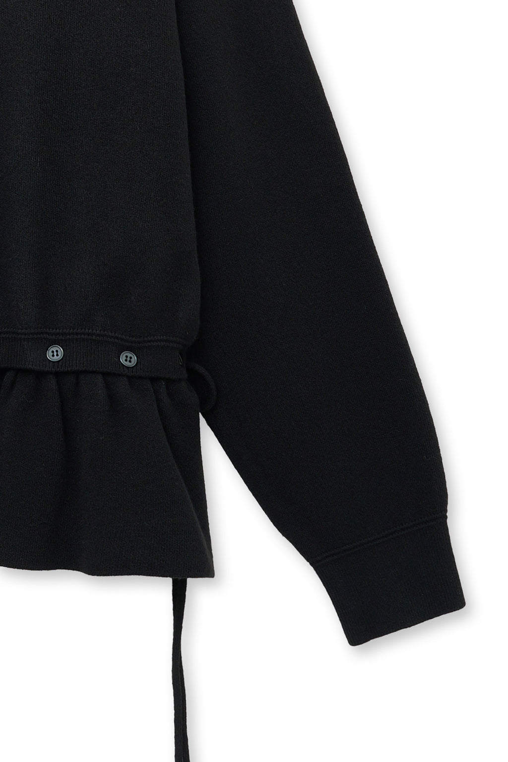 Matin Kim - Detachable Skirt Knit Pullover (Black) product image 5 | TRAB K-Fashion Australia