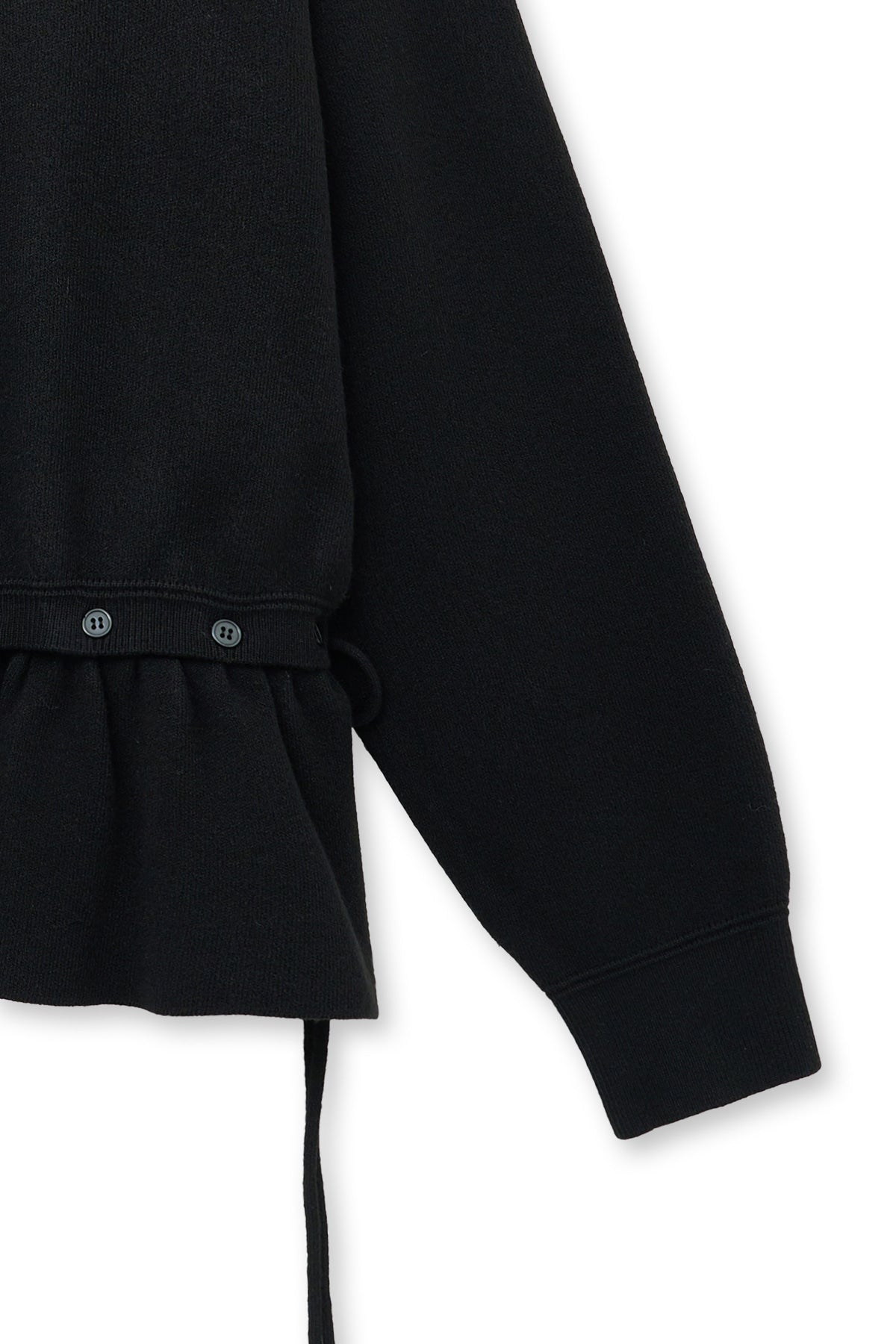 Matin Kim - Detachable Skirt Knit Pullover (Black) product image 5 | TRAB K-Fashion Australia