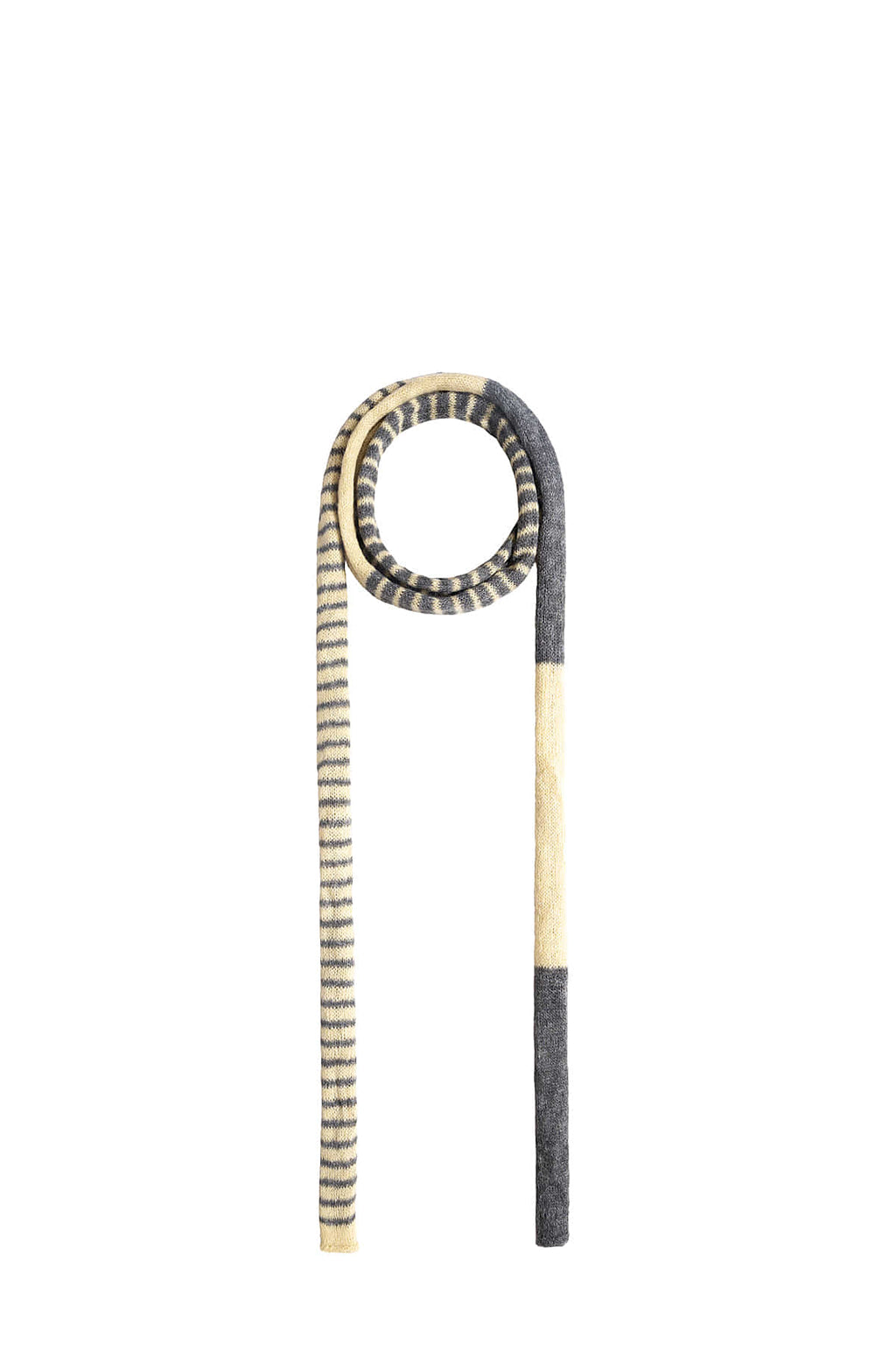 Matin Kim - Multi Stripe Alpaca Blended Muffler (Lime) product image 1 | TRAB K-Fashion Australia